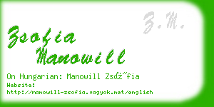 zsofia manowill business card